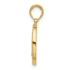 14K Polished Round Leo Pendant
