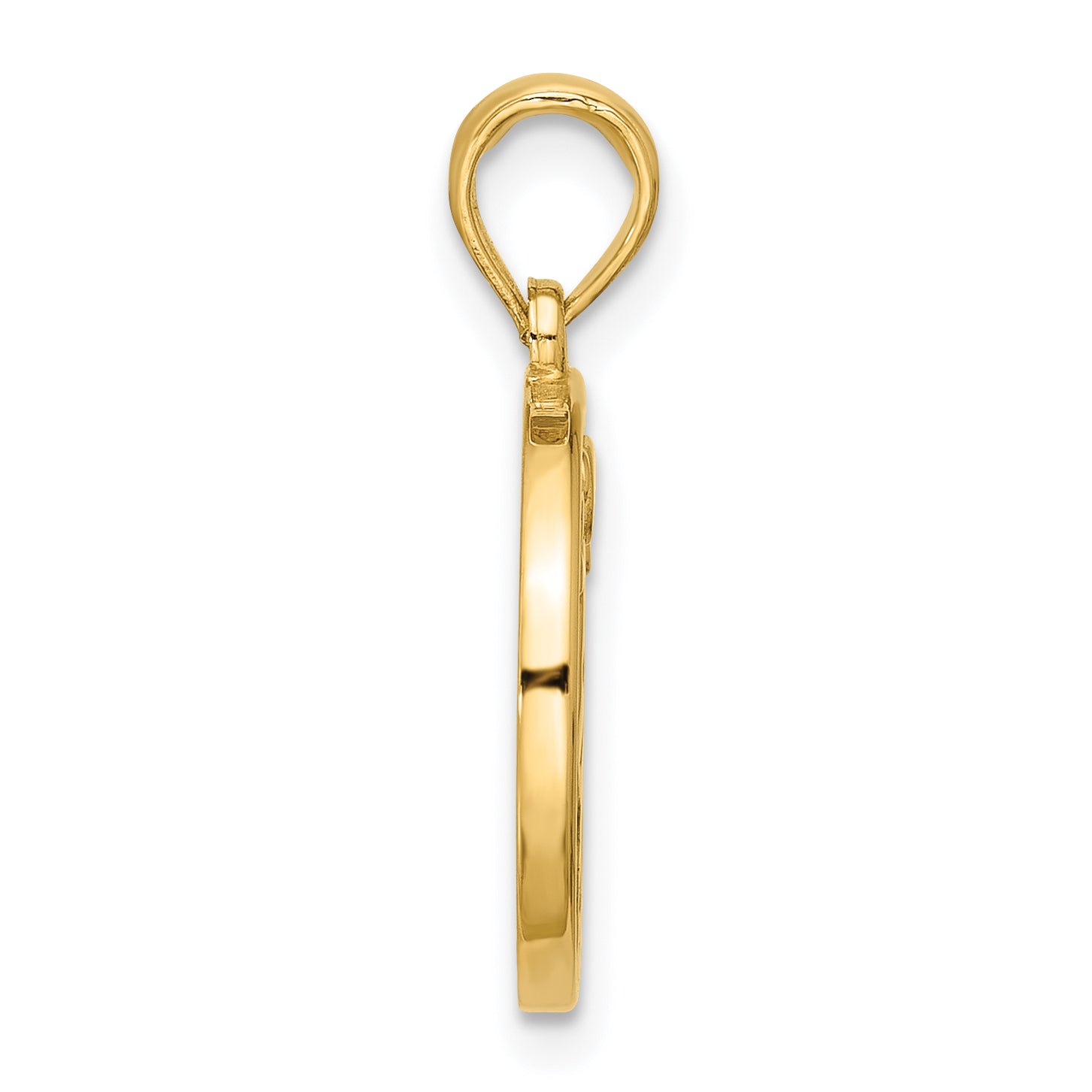 14K Polished Round Aries Pendant Secondary image