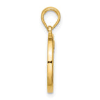 14K Polished Round Aries Pendant