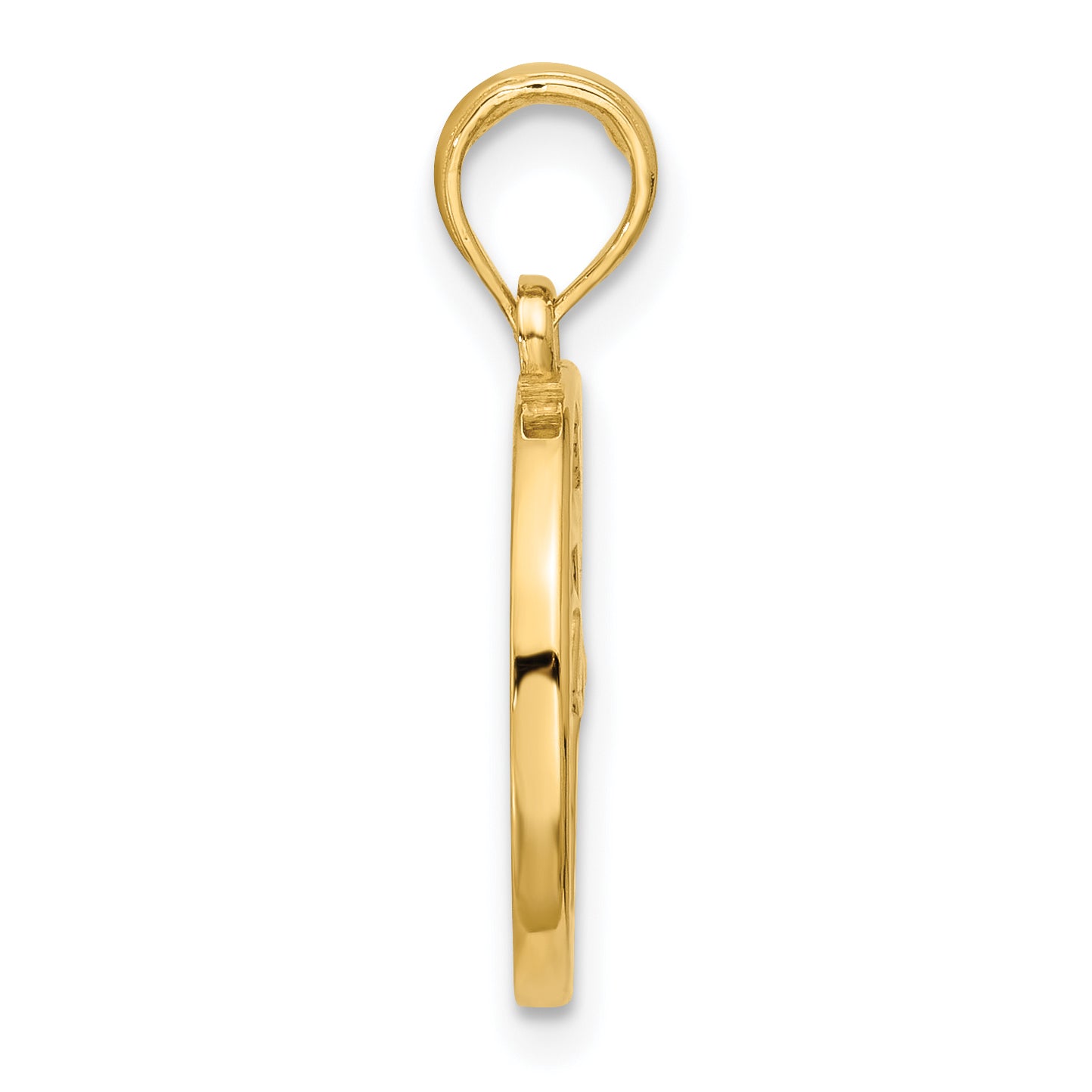 14K Polished Round Libra Pendant Secondary image