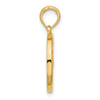 14K Polished Round Libra Pendant