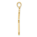 14K Polished Cross Pendant