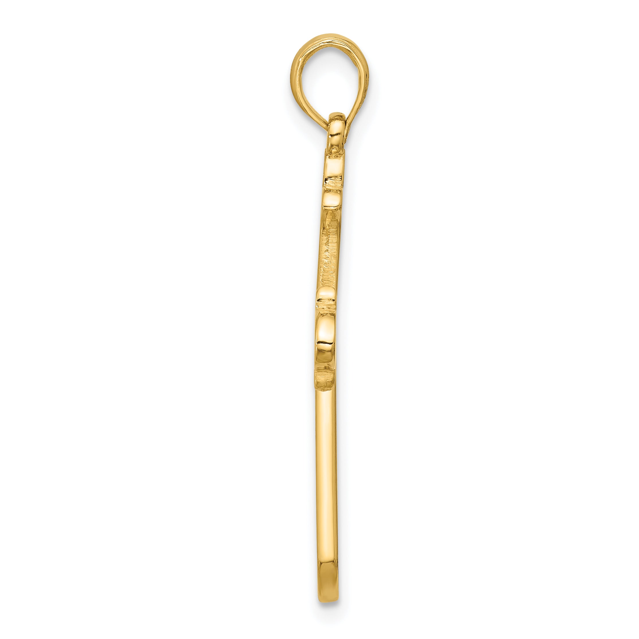 14K Polished Cross Pendant