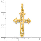 14K Polished Cross Pendant
