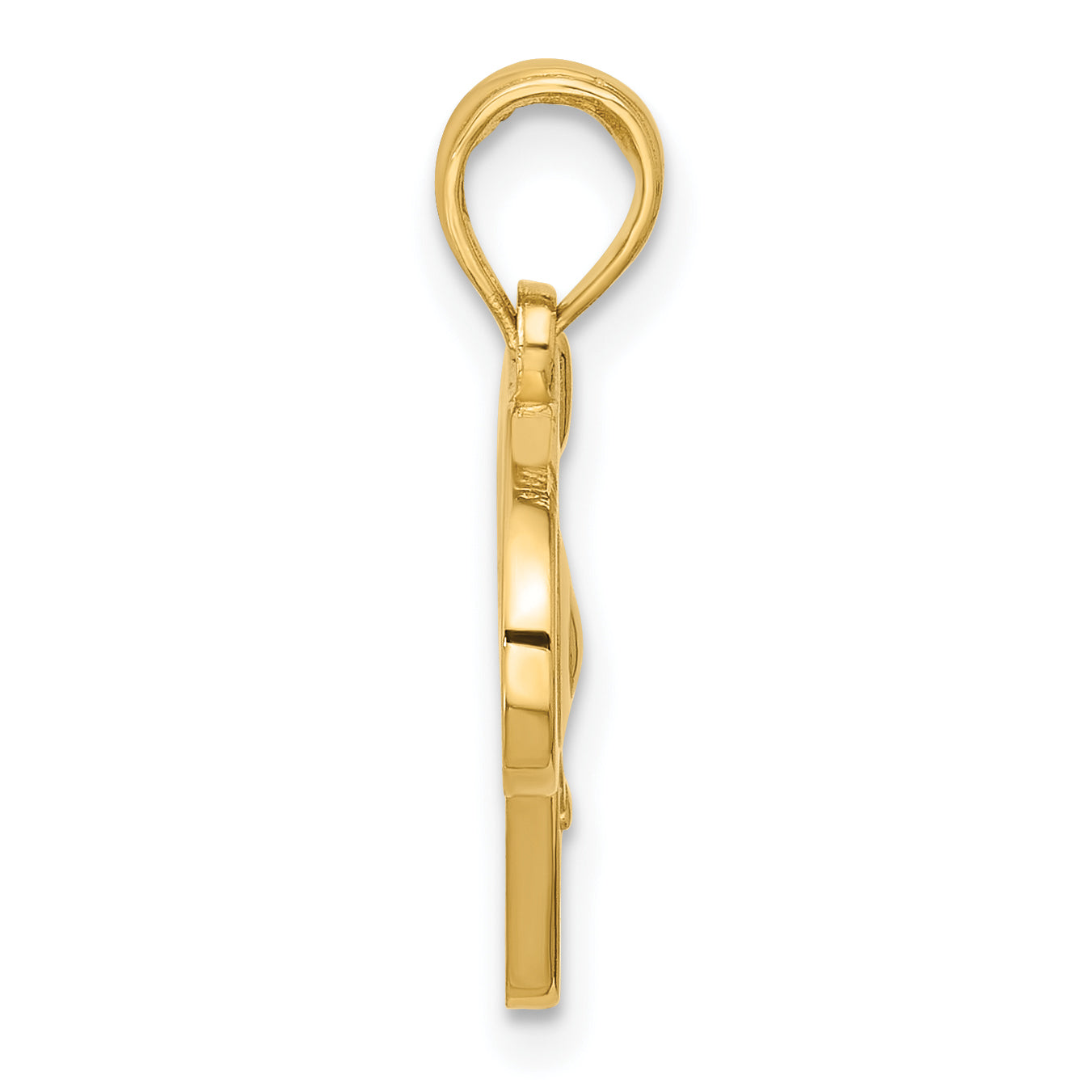 14K Polished Blow Dryer and Curl Brush Pendant