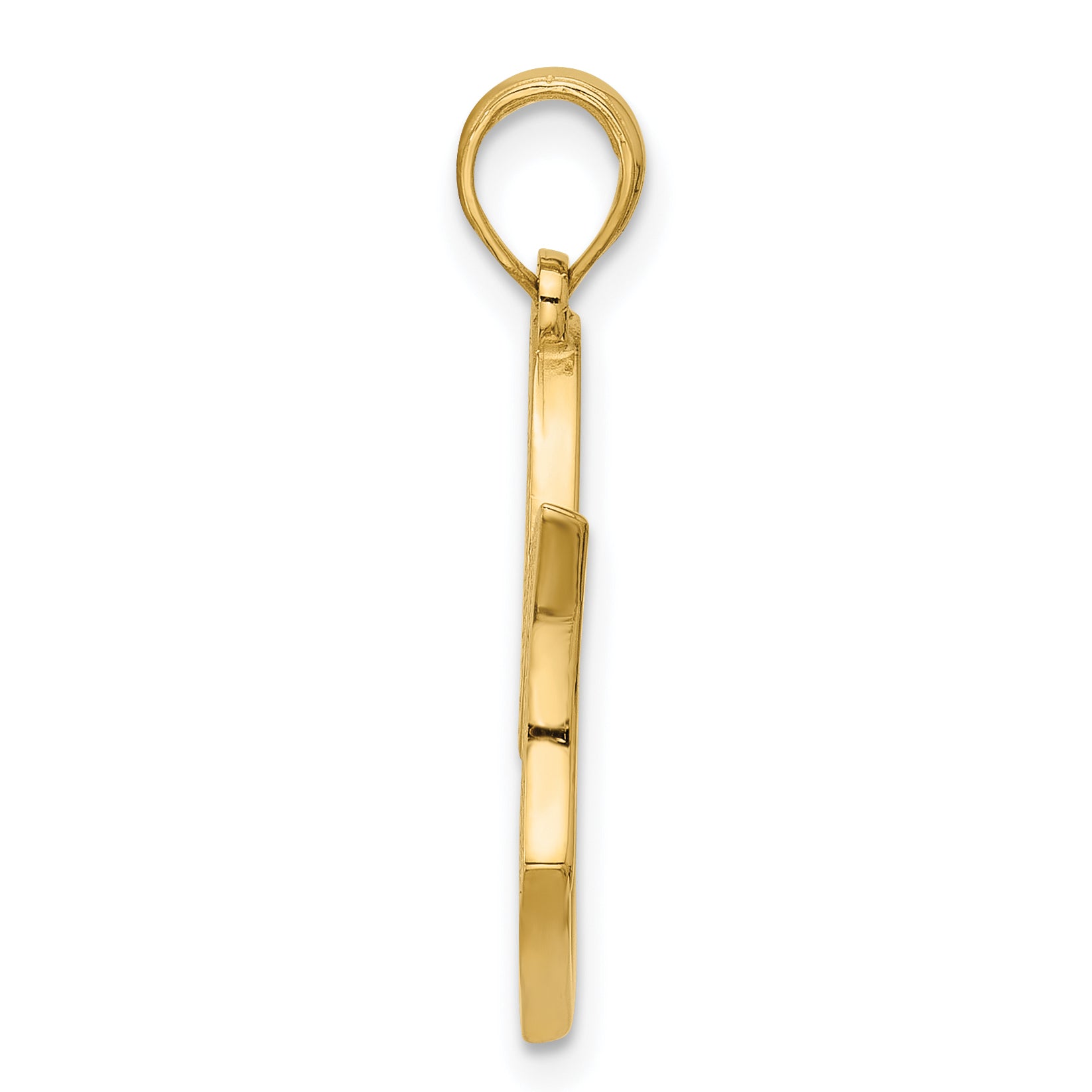 14K Polished Mom And Heart Pendant