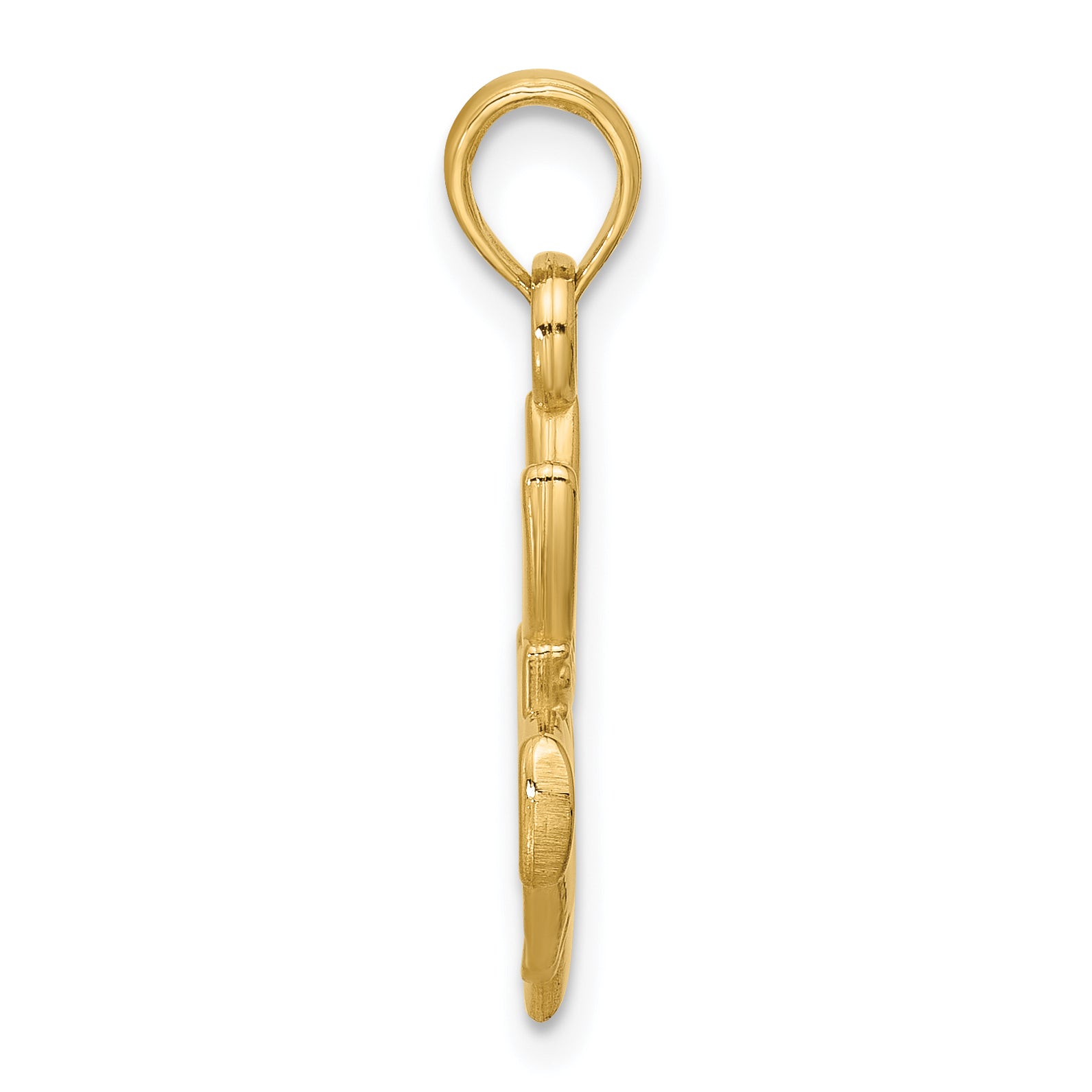 14K Polished Heart Crown Pendant Secondary image