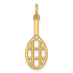 14K Polished Tennis Racket Pendant