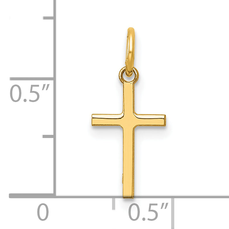 14k Polished Cross Charm
