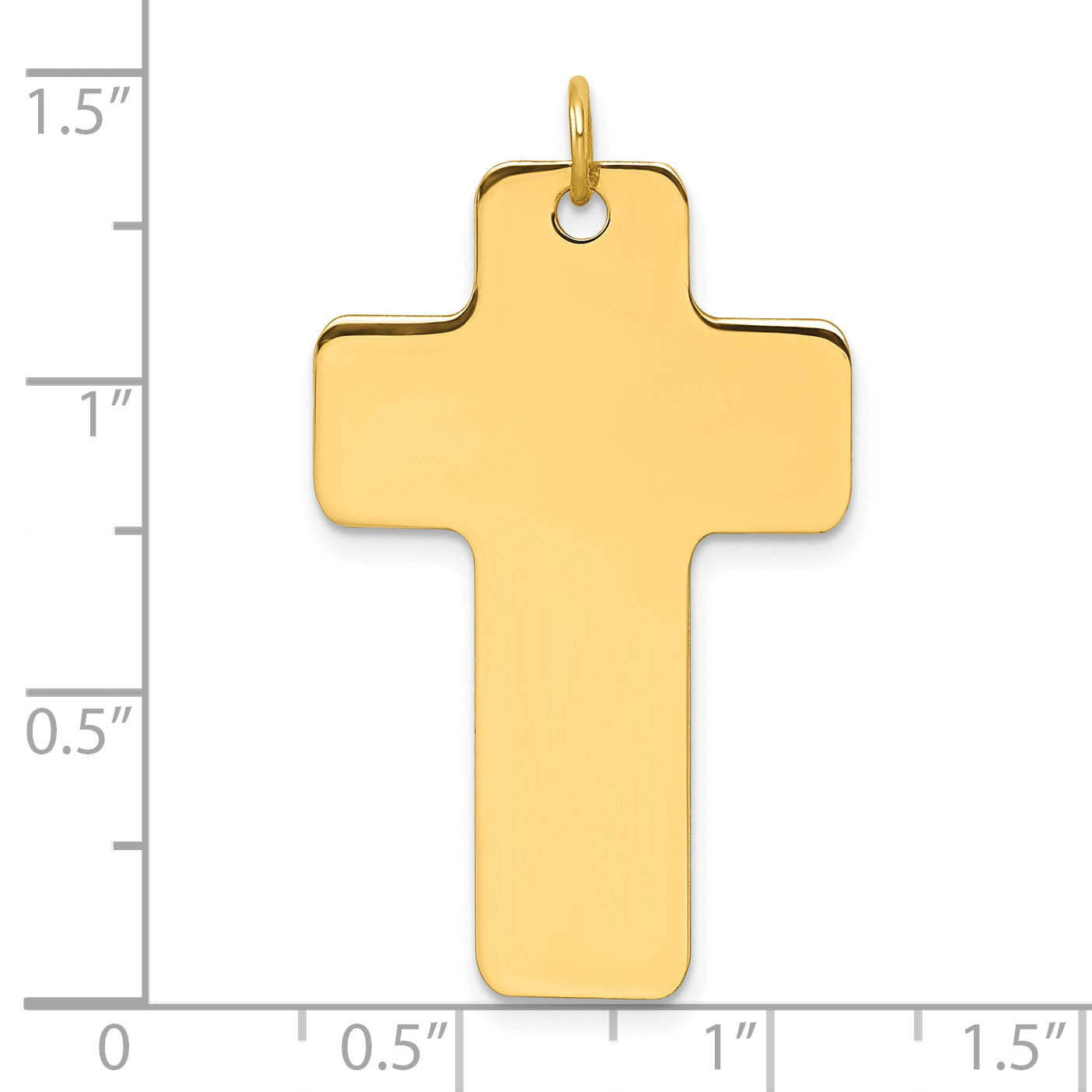 14k Polished Cross Charm