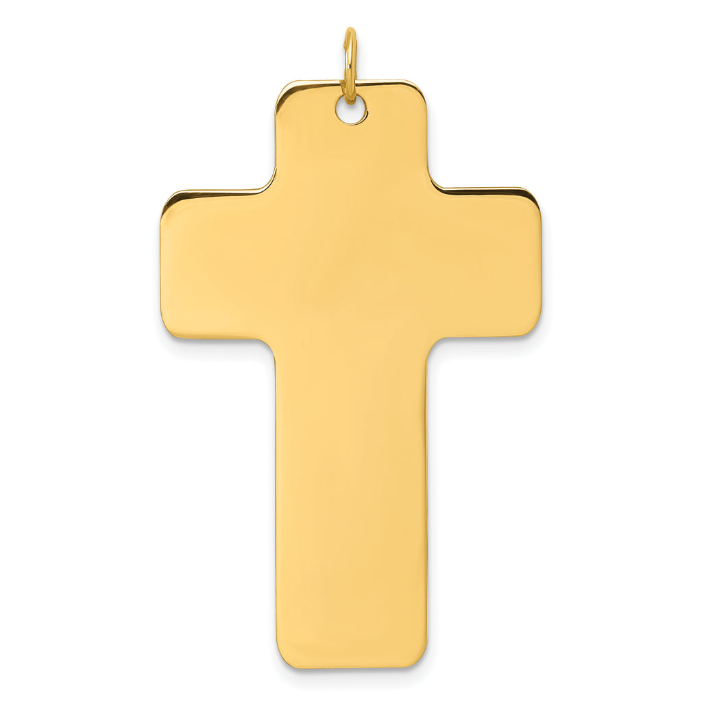 14k Polished Cross Charm