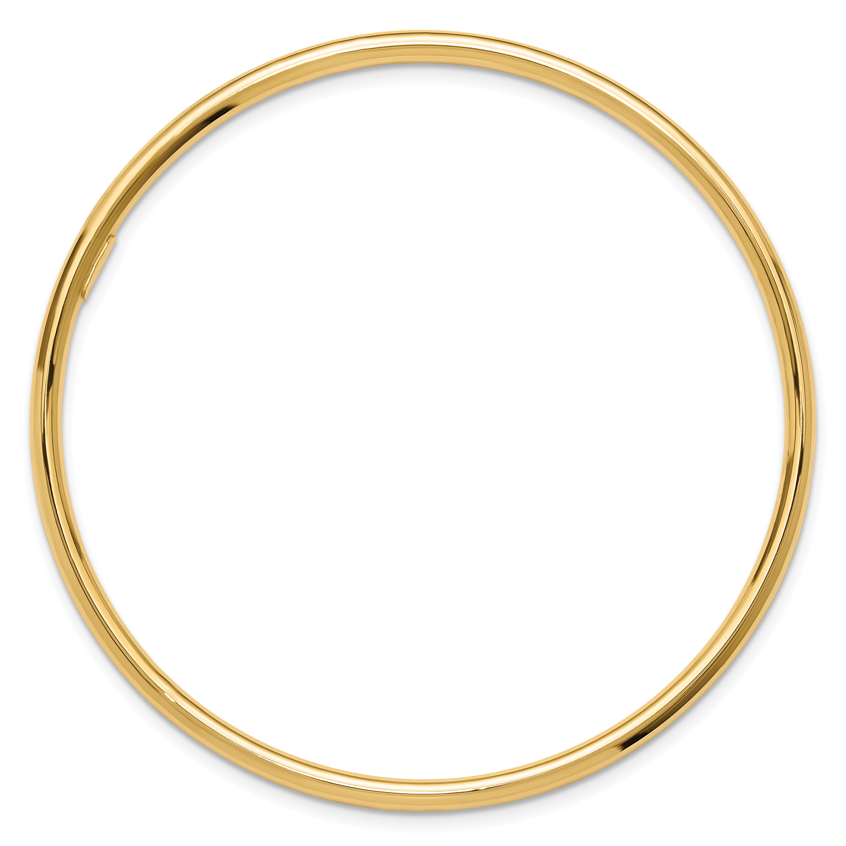 14k Polished 3.00mm Slip-on Round Bangle Bracelet Secondary image
