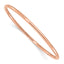 14k Rose Gold Polished 3.00mm Slip-on Round Bangle Bracelet