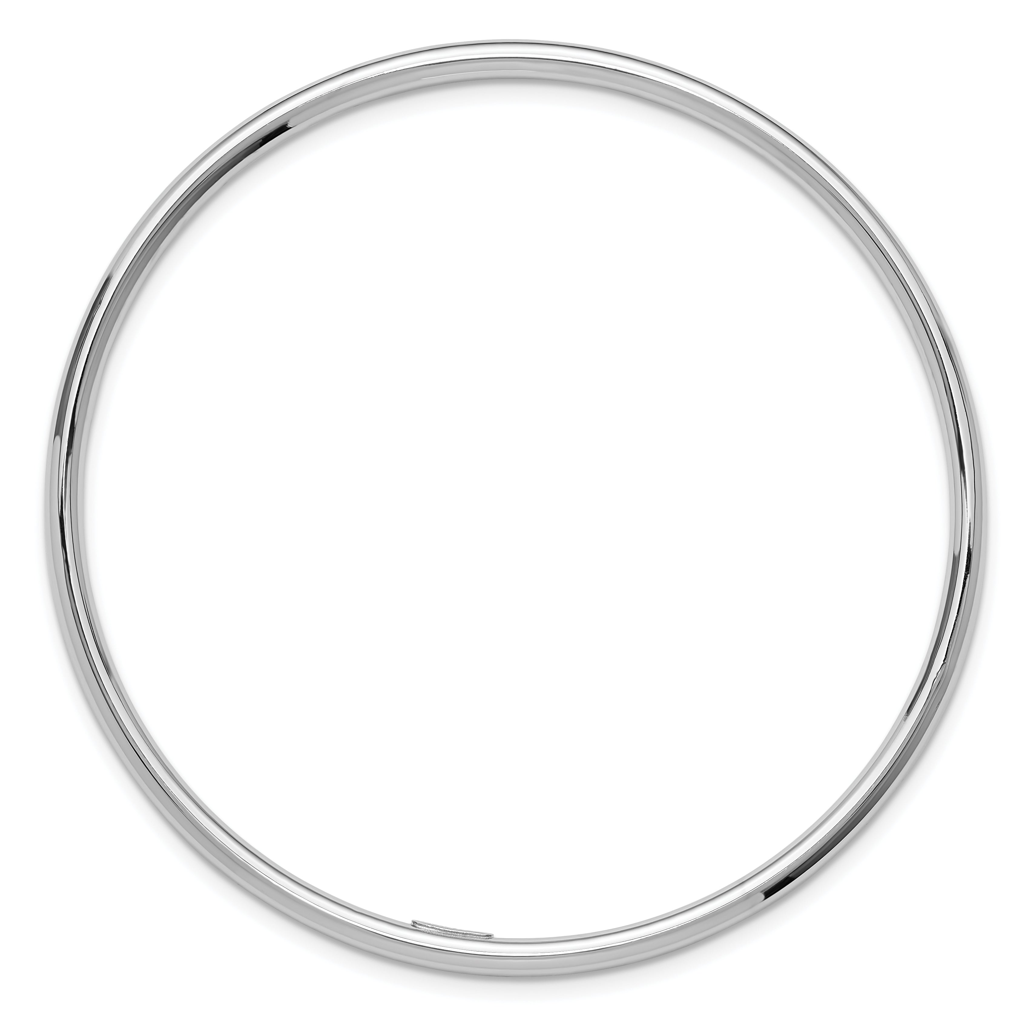 14k White Gold Polished 3.00mm Slip-on Round Bangle Bracelet Secondary image