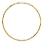 14k Polished Diamond-cut 2.00mm Slip-on Round Bangle Bracelet