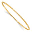 14k Polished Diamond-cut 2.00mm Slip-on Round Bangle Bracelet
