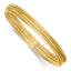 14k Polished Three Strand Mesh Stretch Round Bracelet