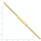 14k Polished Semi-Solid Chain/Solid Plate Anchor Link 25.5x5mm Plate 7 inch ID Bracelet