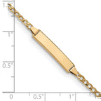 14K Yellow Gold Cuban ID Bracelet 2.5mm