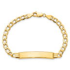 14K Yellow Gold Cuban ID Bracelet 5.5mm