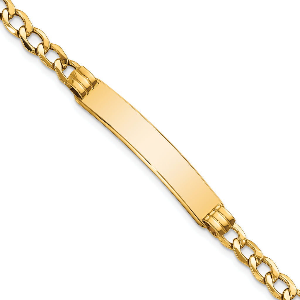 14K Yellow Gold Cuban ID Bracelet 5.5mm