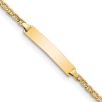 14K Yellow Gold Anchor ID Bracelet 2.5mm