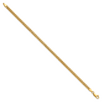 14K Yellow Gold Solid Cuban Chain Necklace 3.5mm