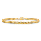 14K Yellow Gold Solid Cuban Chain Necklace 3.5mm