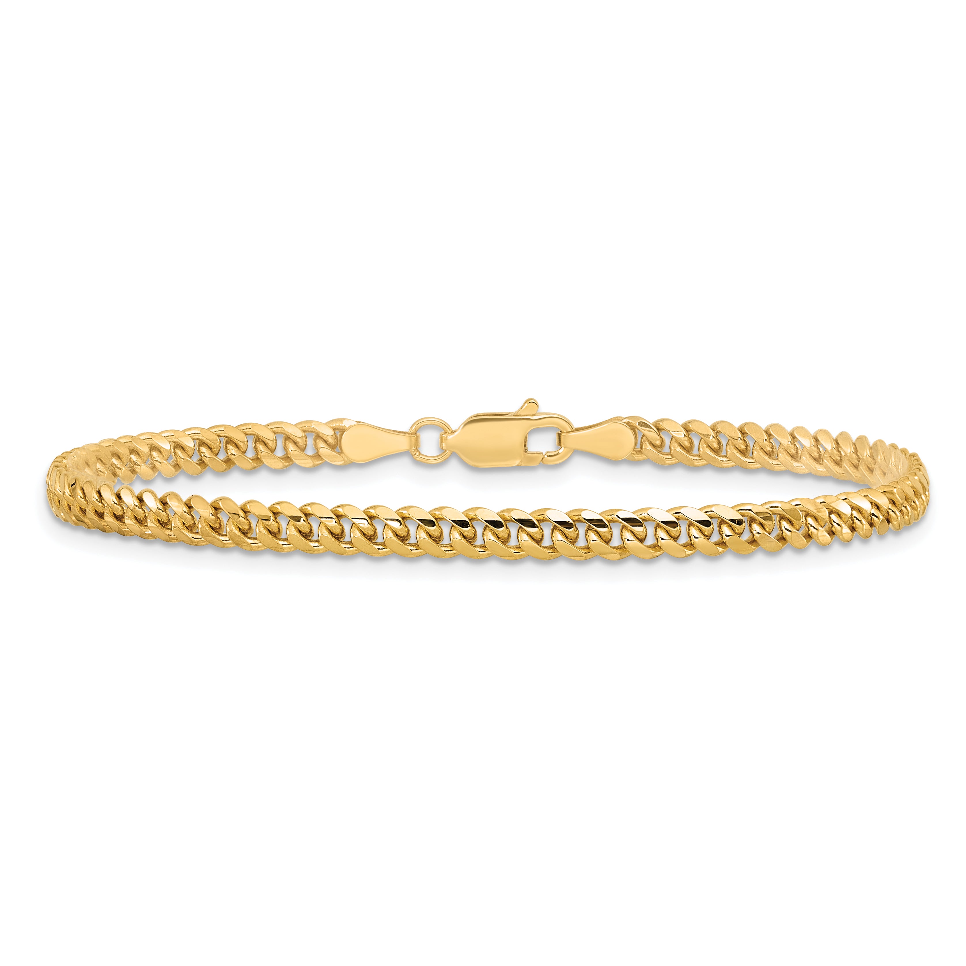 3.5mm 14K Yellow Gold Solid Miami Cuban Link Chain - Sophia Jewelers