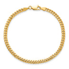 14K Yellow Gold Solid Cuban Chain Necklace 3.5mm