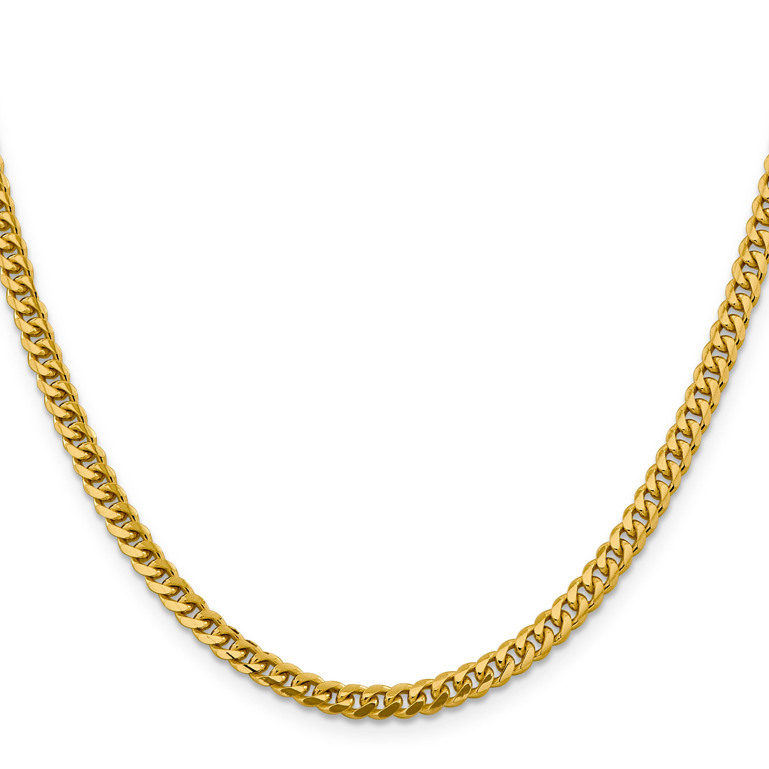 4.25mm 14K Yellow Gold Solid Miami Cuban Link Chain - Sophia Jewelers