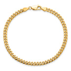 14K Yellow Gold Solid Cuban Chain Necklace 4.25mm