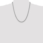 14K White Gold 22 inch 4.3mm Solid Miami Cuban Link with Lobster Clasp Chain