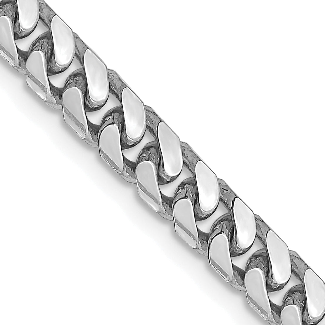 14K White Gold 7 inch 4.3mm Solid Miami Cuban Link with Lobster Clasp Bracelet Secondary image