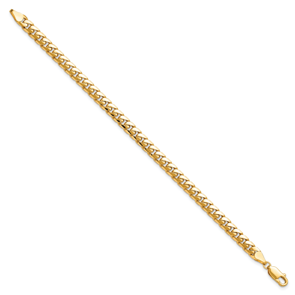 14K Yellow Gold Solid Cuban Chain Necklace 5mm