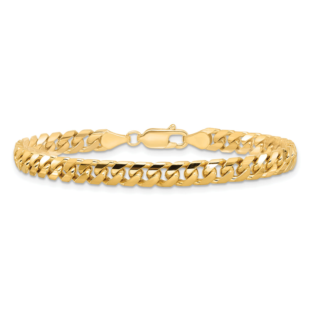 14K Yellow Gold Solid Cuban Chain Necklace 5mm