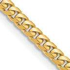 14K 28 inch 5.5mm Solid Miami Cuban Link with Lobster Clasp Chain
