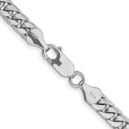 14K White Gold 18 inch 5.5mm Solid Miami Cuban Link with Lobster Clasp Chain