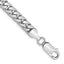 14K White Gold Solid Cuban Chain Necklace 5.5mm