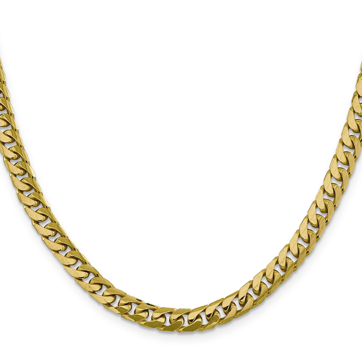14K Yellow Gold Solid Cuban Chain Necklace 6.25mm - Sophia Jewelers