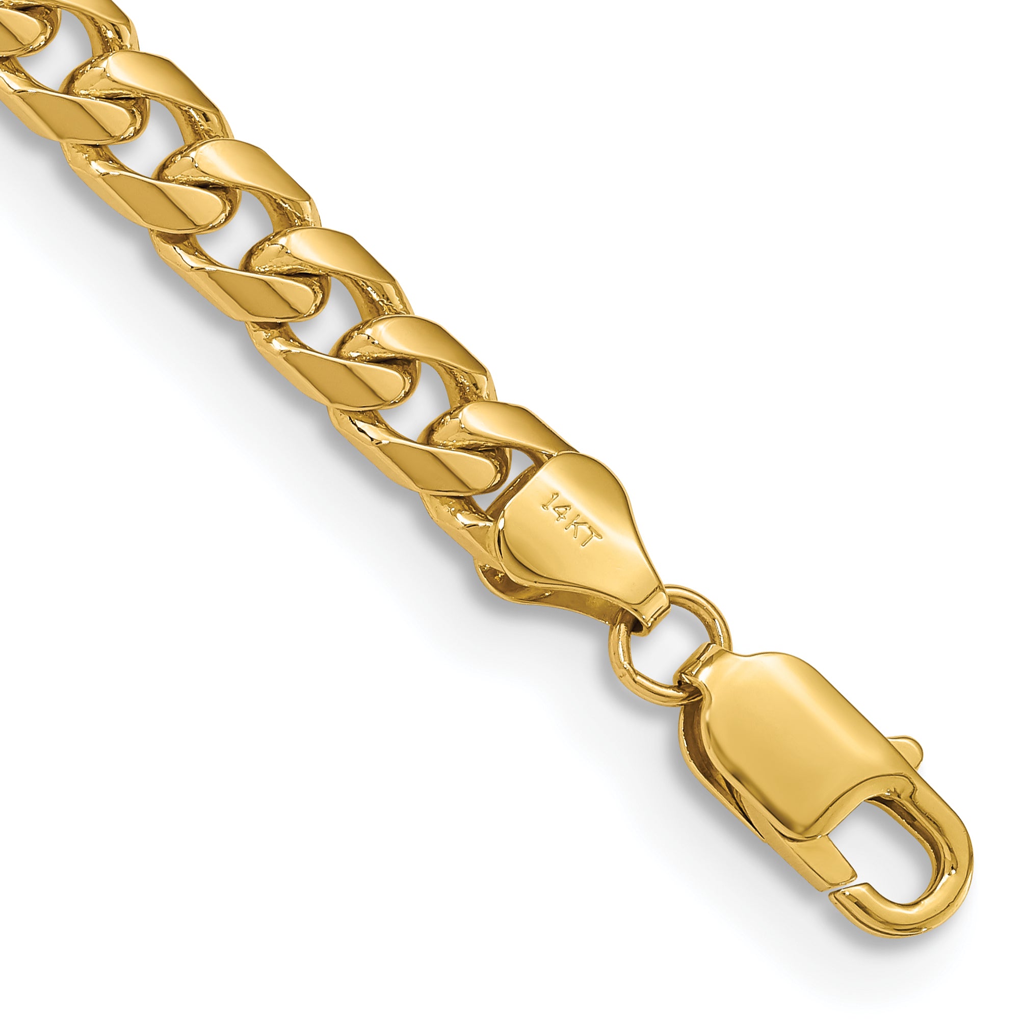 14K Yellow Gold Solid Cuban Chain Necklace 6.25mm Main image