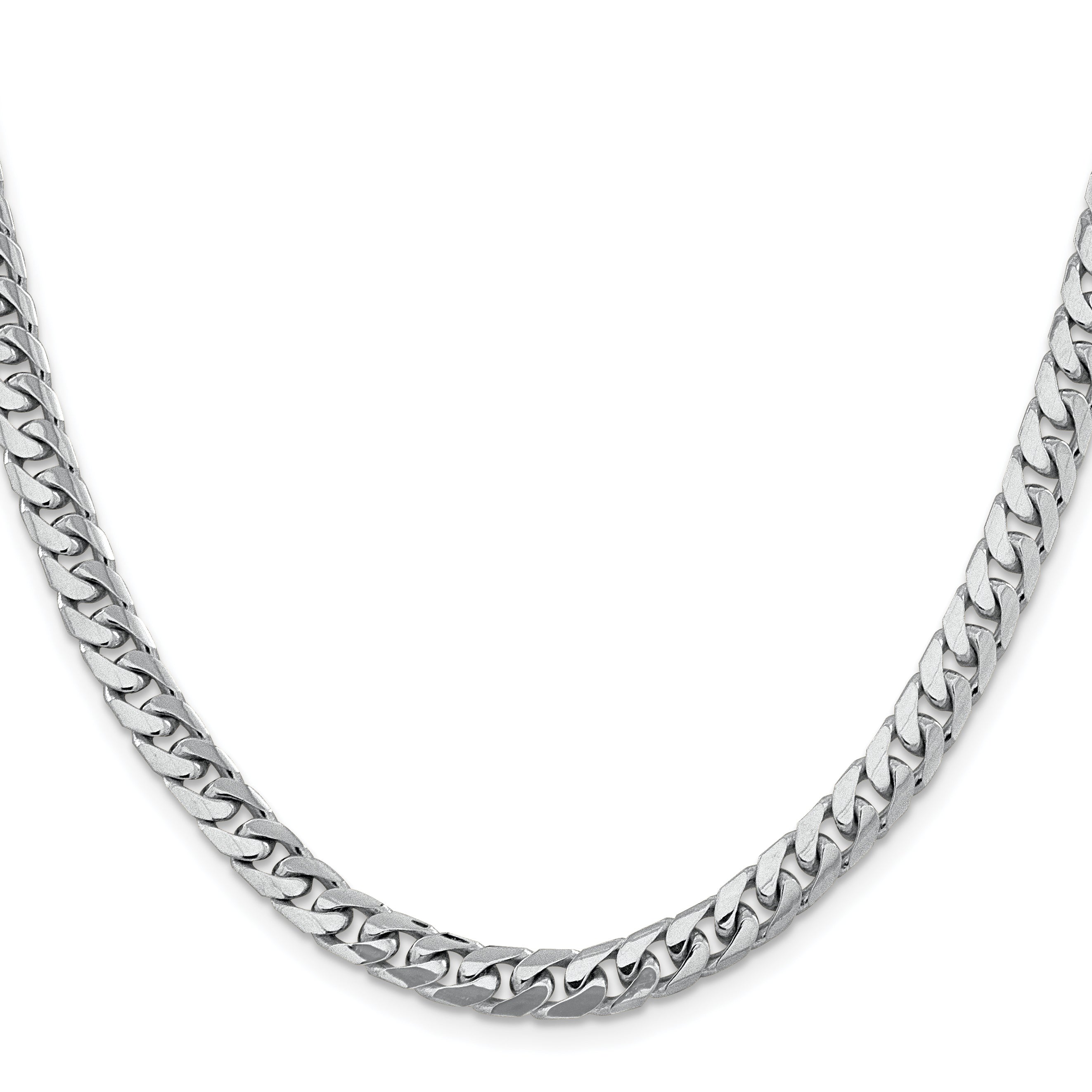14k WG 6.25mm Solid Miami Cuban Chain