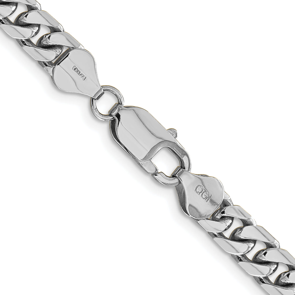 6.25mm 14K White Gold Solid Miami Cuban Link Chain - Sophia Jewelers