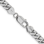6.25mm 14K White Gold Solid Miami Cuban Link Chain - Sophia Jewelers