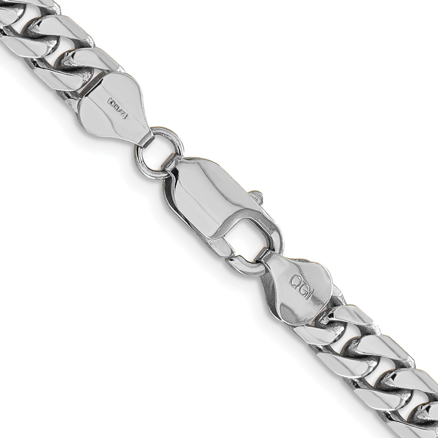 6.25mm 14K White Gold Solid Miami Cuban Link Chain - Sophia Jewelers