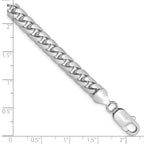 14K White Gold Solid Cuban Chain Necklace 6.25mm