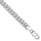 14K White Gold Solid Cuban Chain Necklace 6.25mm