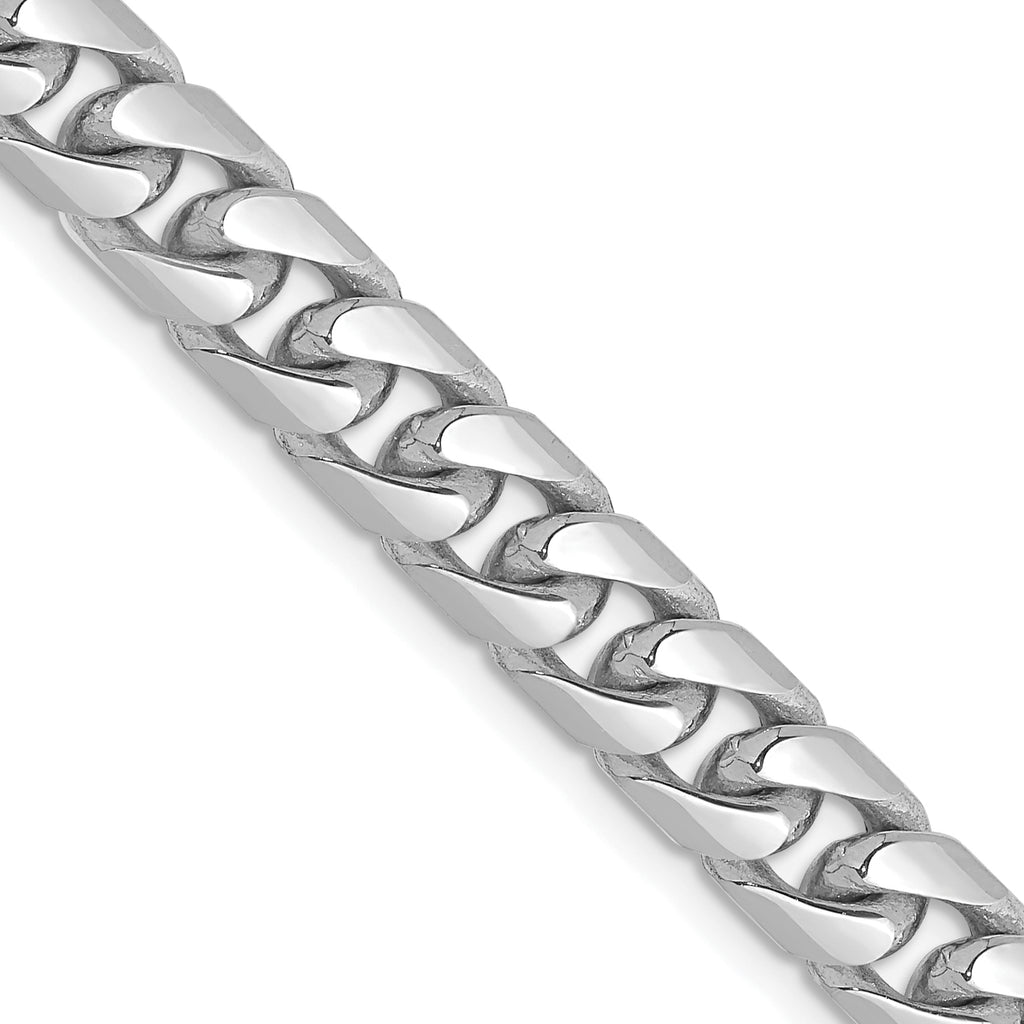 6.25mm 14K White Gold Solid Miami Cuban Link Chain - Sophia Jewelers