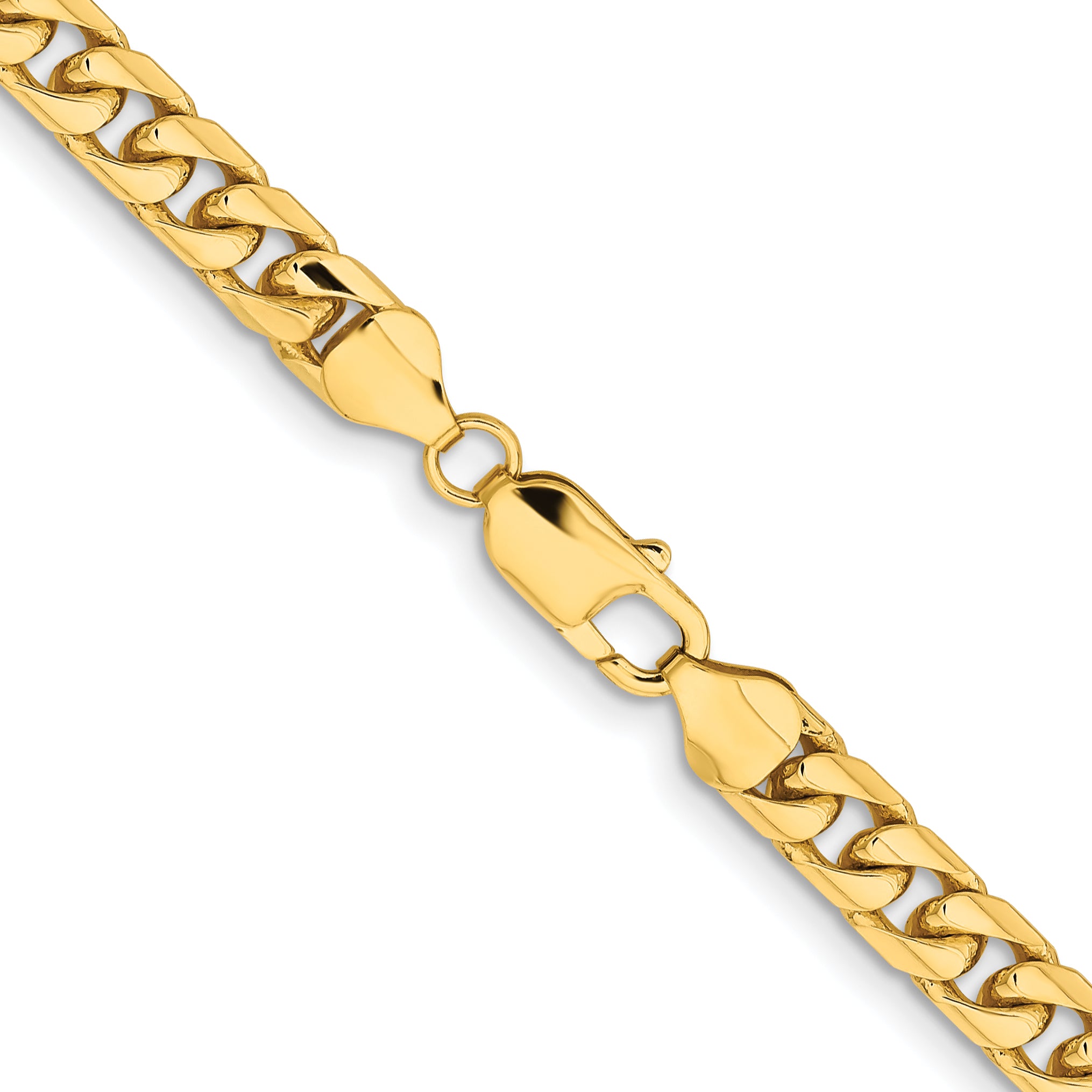14K 8.5 inch 6.75mm Solid Miami Cuban Link with Lobster Clasp Chain