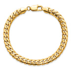 14K Yellow Gold Solid Cuban Chain Necklace 6.75mm